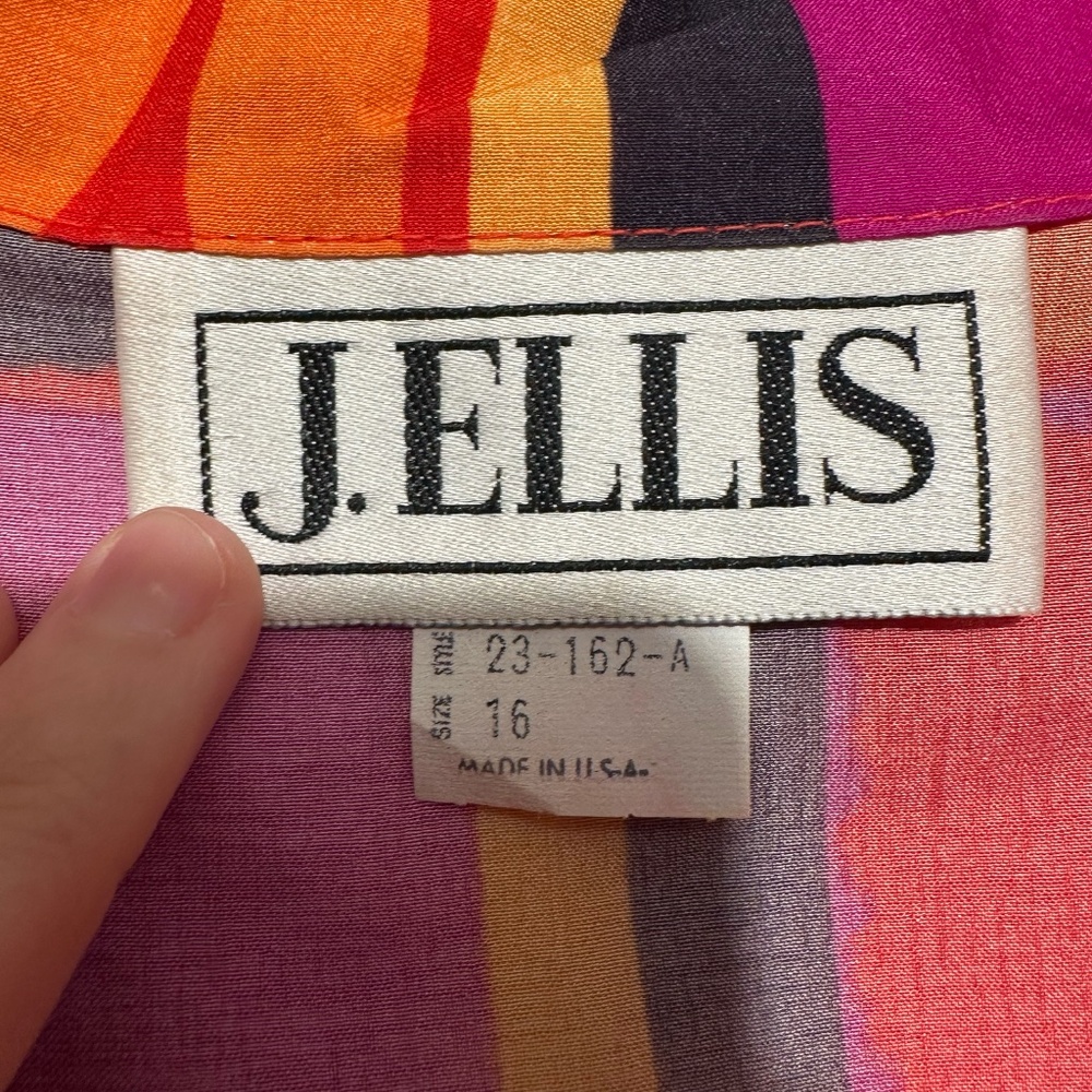 J. Ellis Abstract Midi Dress - size 16 - Picture 6 of 7